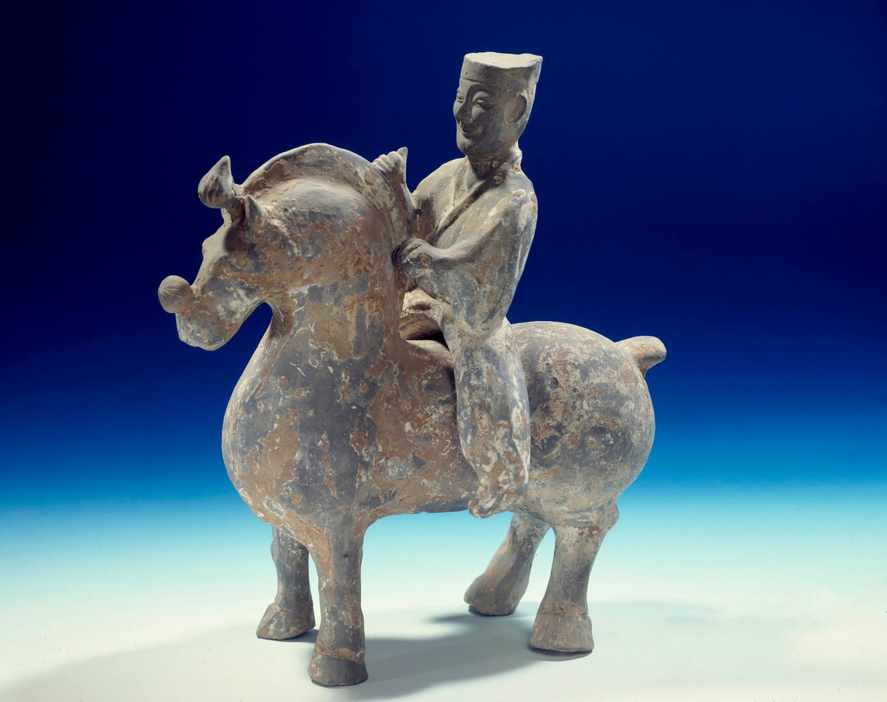 Çin sanatı: Süvari heykelciği (MÖ 206-MS 220), Han dönemi. Paris müzesi Cernuschi by Western Han Dynasty Chinese School