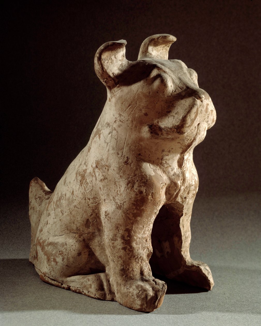 Çin sanatı: pişmiş toprak molosse. Han döneminden (MÖ 206-MS 220) cenaze heykelciği. Paris, Cernuschi Müzesi by Western Han Dynasty Chinese School