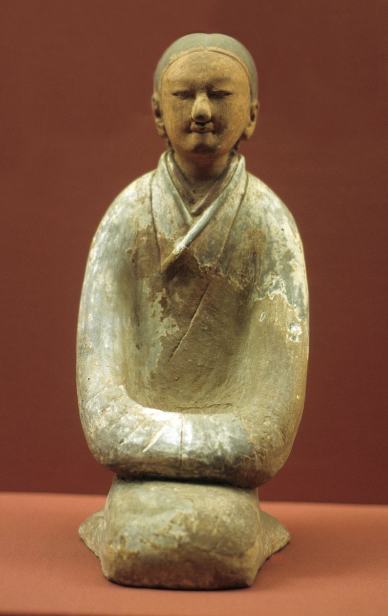 Topuklarının Üzerinde Oturan Kadın, MÖ 206 - MS by Western Han Dynasty Chinese School