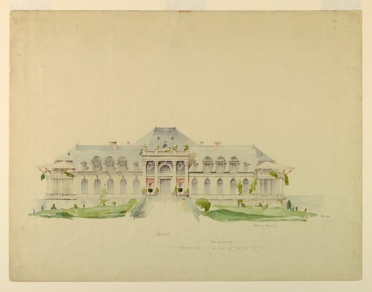 Newport Country Club, Harrison Avenue, Newport, Rhode Island'ın Önden Yükselişi by Whitney Warren Jr.