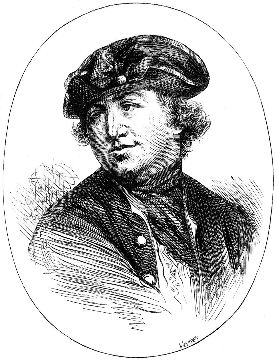 Commodore Robert Hopkins, Amerikan deniz komutanı, 1776 tarihli bir baskıdan, c1880 by Whymper