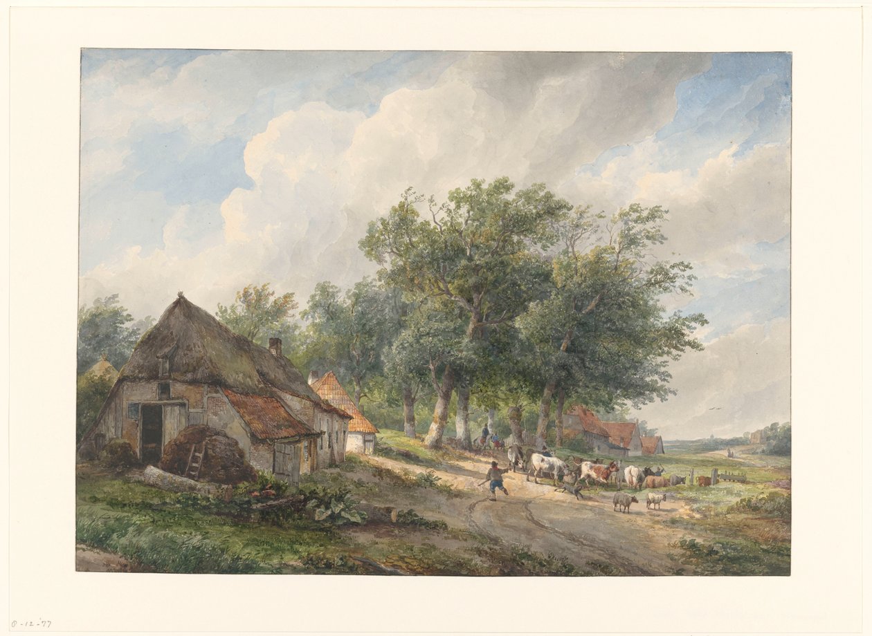Çiftlikler ve hayvancılık ile manzara by Wijnand Nuijen