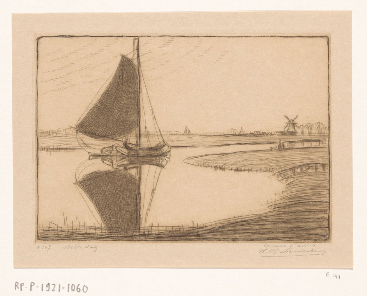 Drecht Sessiz Bir Gün (orijinal başlık) by Wijnand Otto Jan Nieuwenkamp (signed by artist)