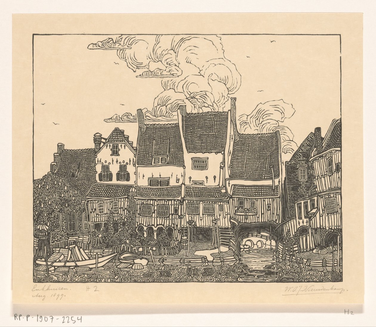 Enkhuizen limanındaki evler Enkhuizen