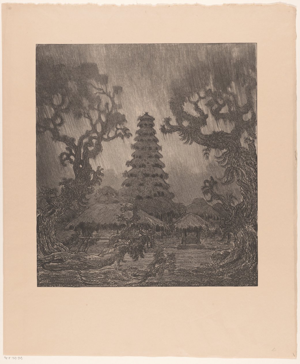 Yağmurda Pagoda Yağmurda bir tapınak (orijinal başlık) by Wijnand Otto Jan Nieuwenkamp