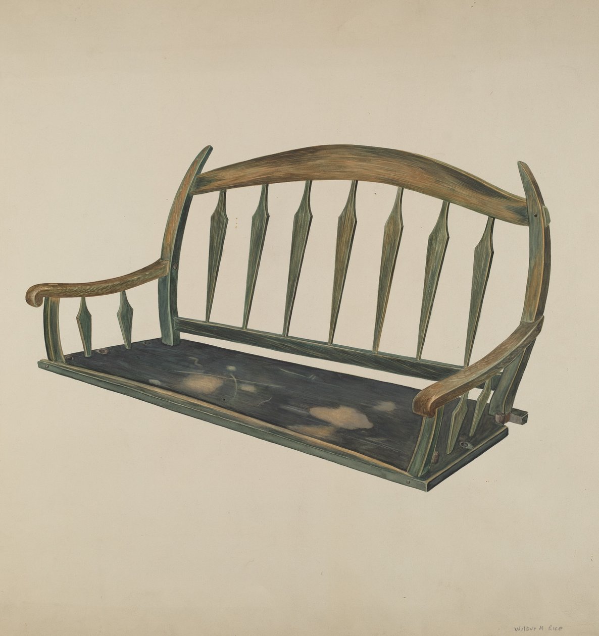 Prairie Schooner Koltuğu, c. 1937. by Wilbur M Rice
