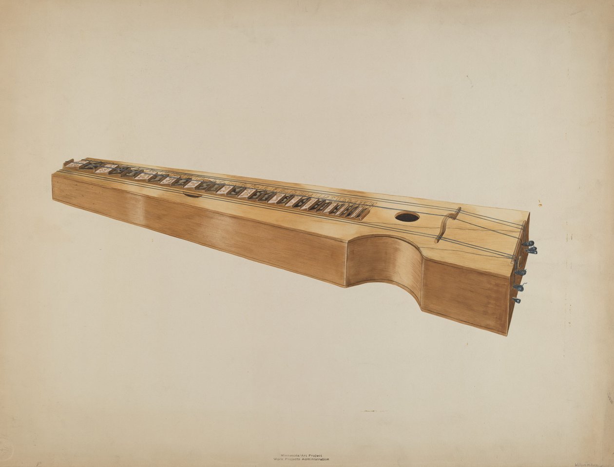 Psalmodicon, c. 1937. by Wilbur M Rice