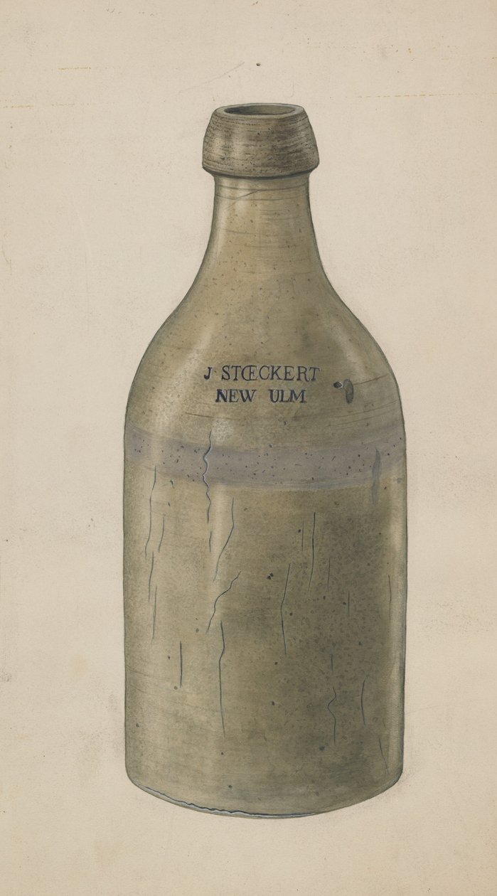 Stoneware Bira Şişesi, c. 1938. by Wilbur M Rice