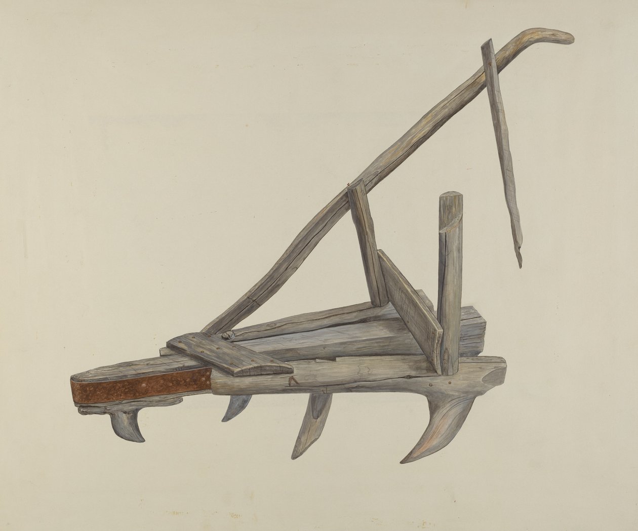 Tahta Tırmık veya Kültivatör, c. 1937. by Wilbur M Rice