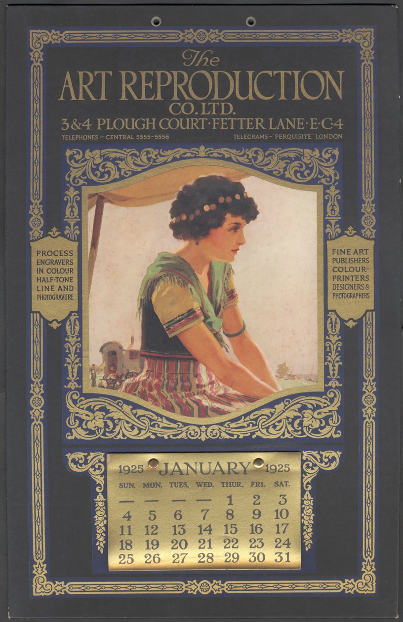 Sanat Reprodüksiyon Şirketi takvimi, 1925 by Wilfred Fryer