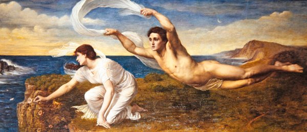 Boreas ve Corithyia, 1890 dolayları (tuval üzerine yağlı boya) by Wilfred Gabriel de Glehn