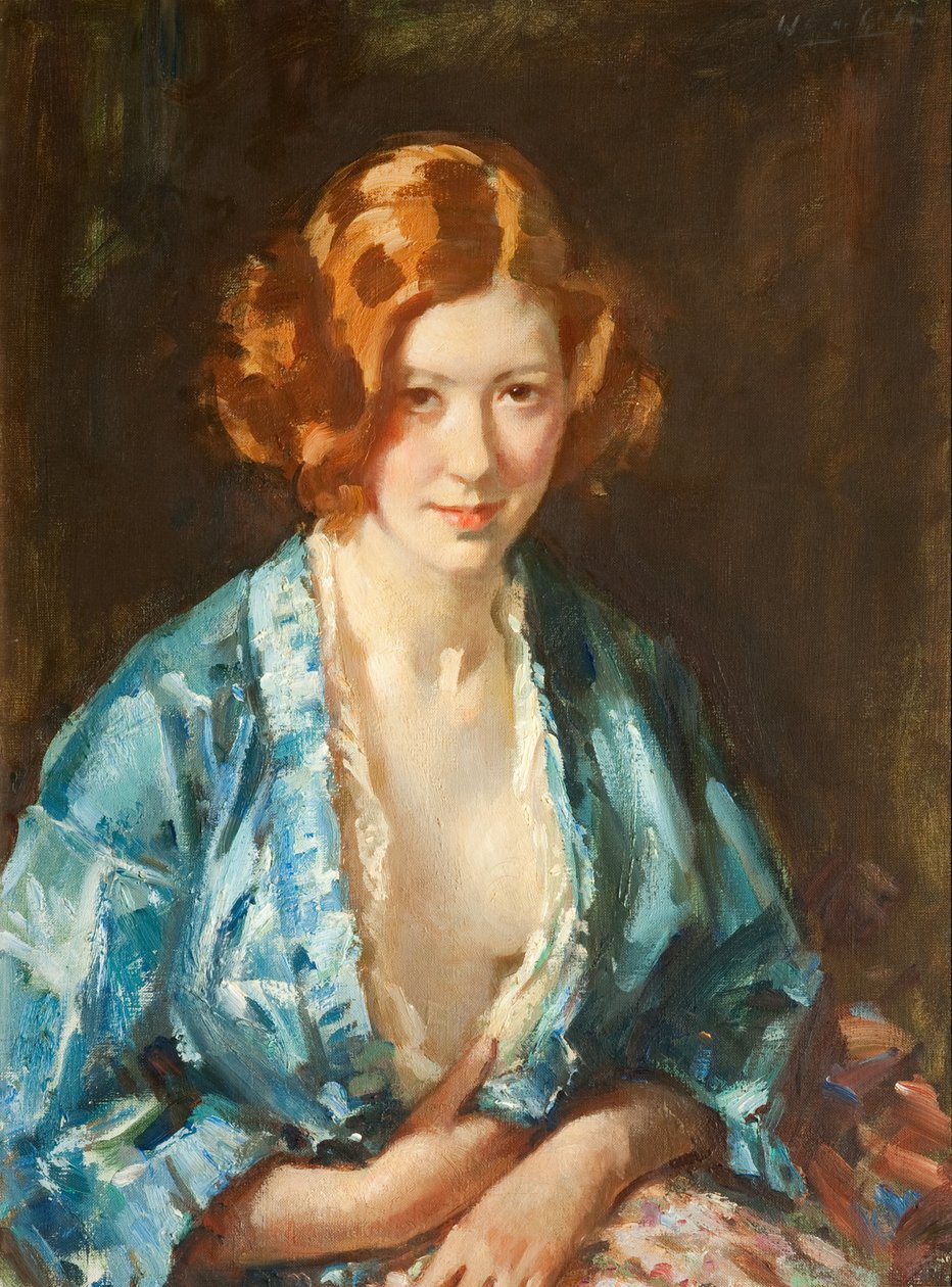 Clare, c.1933 (tuval üzerine yağlı boya) by Wilfred Gabriel de Glehn