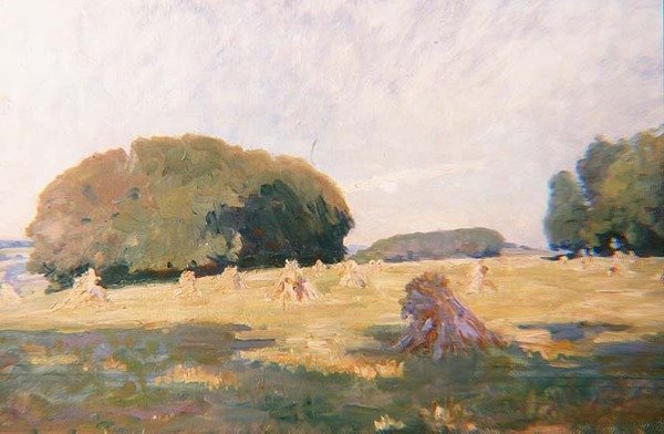 Tarladaki Saman Yığınları by Wilfred Gabriel de Glehn