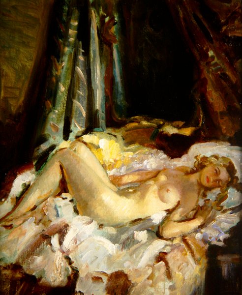 Nude (tuval üzerine yağlı boya) by Wilfred Gabriel de Glehn