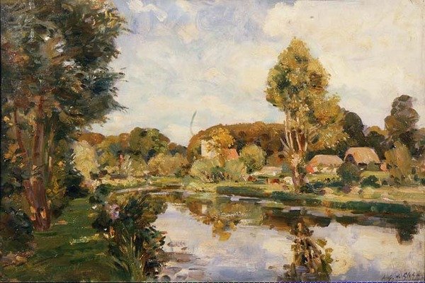 Great Dunford yakınlarındaki Avon by Wilfred Gabriel de Glehn