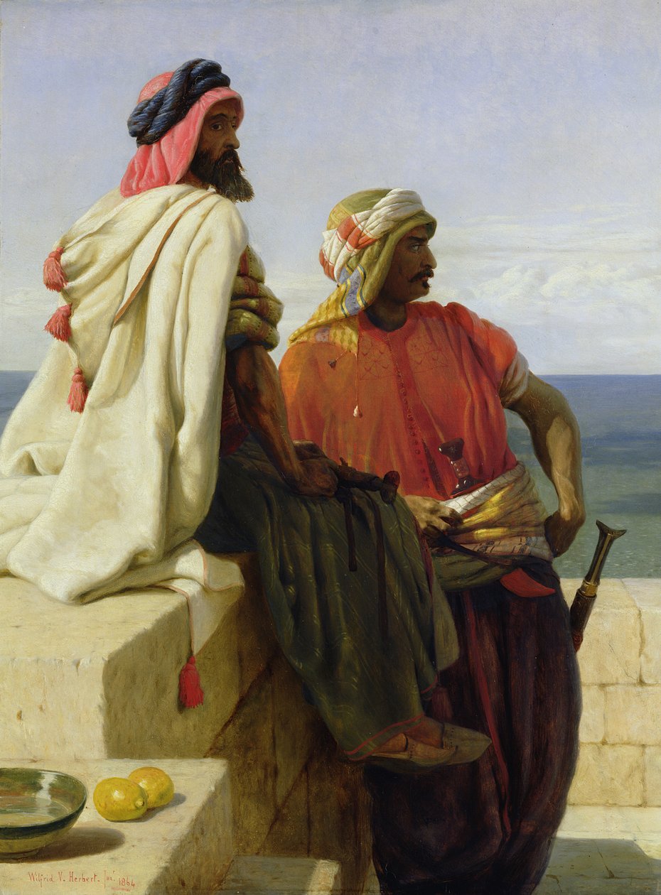 Pozisyonlarının önünde Sarazenler, 1864 by Wilfred Vincent Herbert