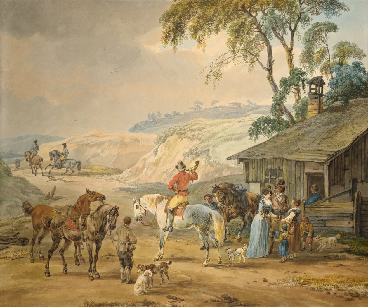 Av Partisi (kağıt üzerinde wc) by Wilhelm Alexander Kobell