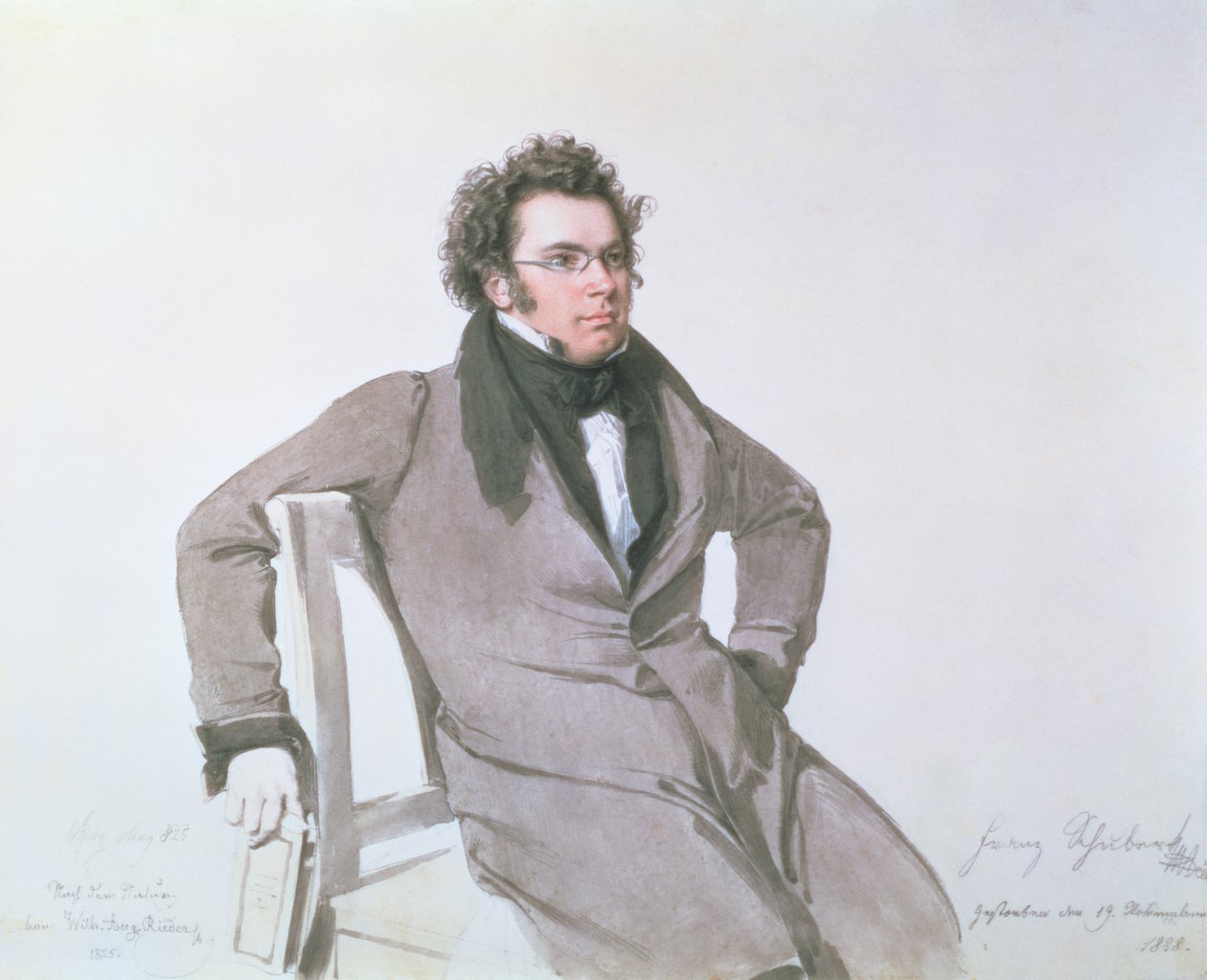 Franz Schubert (1797-1828), 1825 by Wilhelm August Rieder