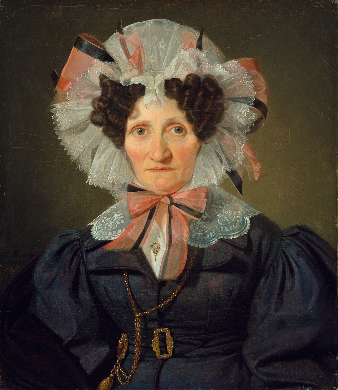 Yaşlı bir kadının portresi. by Wilhelm Bendz