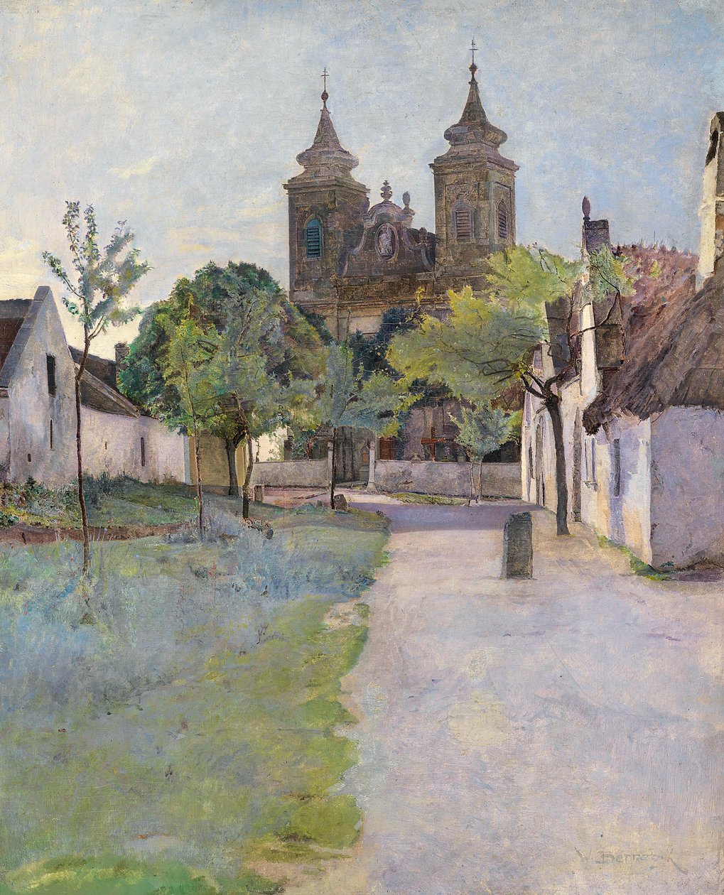 Bir kilise avlusunun görünümü by Wilhelm Bernatzik