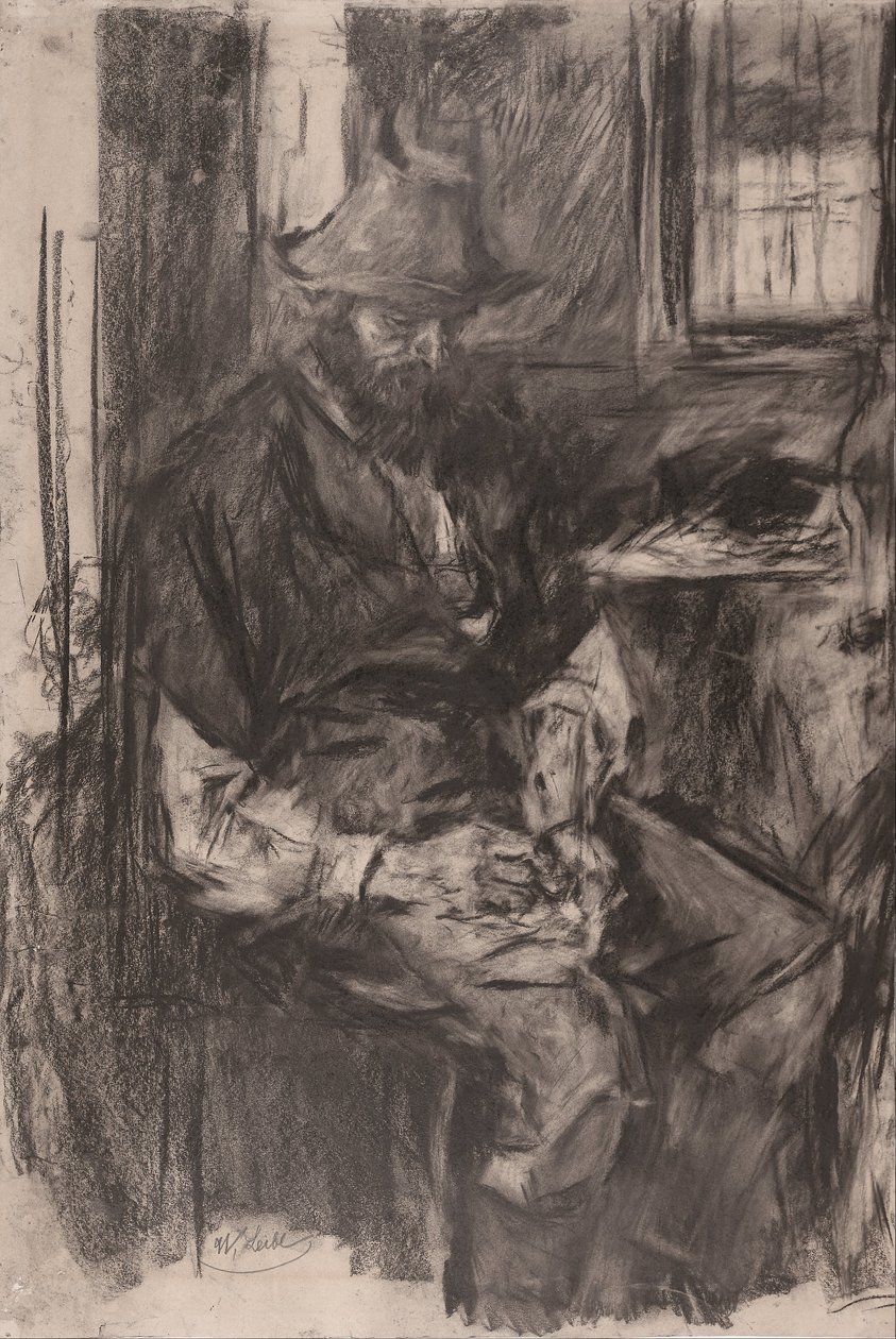 Çiftçi Masada Piposunu Doldururken, 1894 by Wilhelm Maria Hubertus Leibl