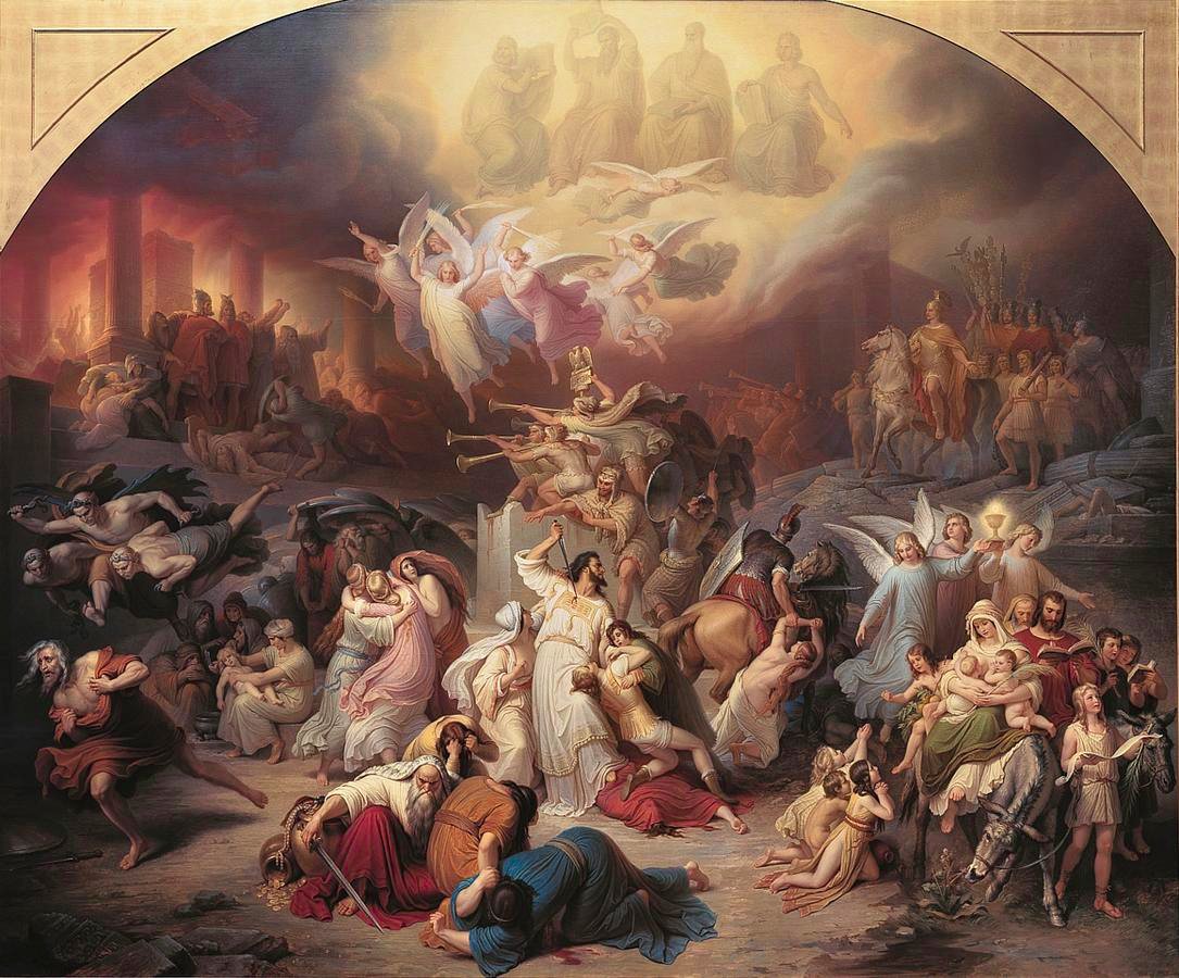  Zerstorung Jerusalems durch Titusn  by Wilhelm von Kaulbach