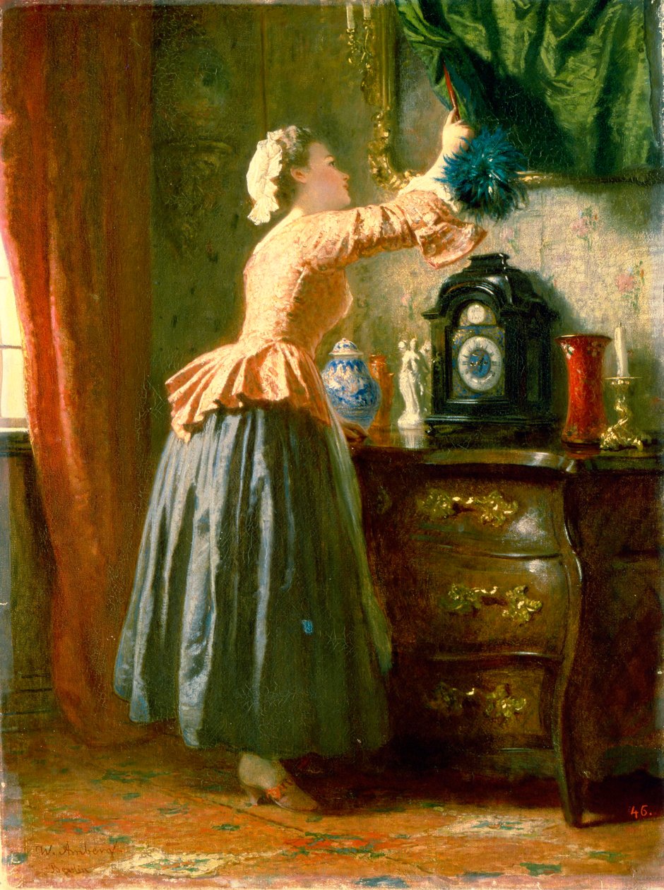 Bir Hizmetçi, 19. yüzyıl. by Wilhelm Amberg