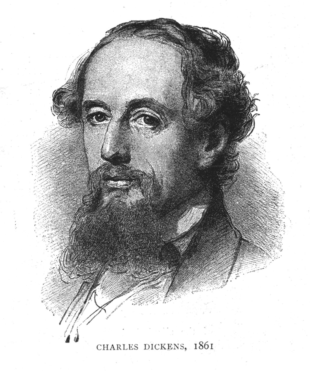 Charles Dickens, 1861 by Wilhelm Auguste Rudolf Lehmann