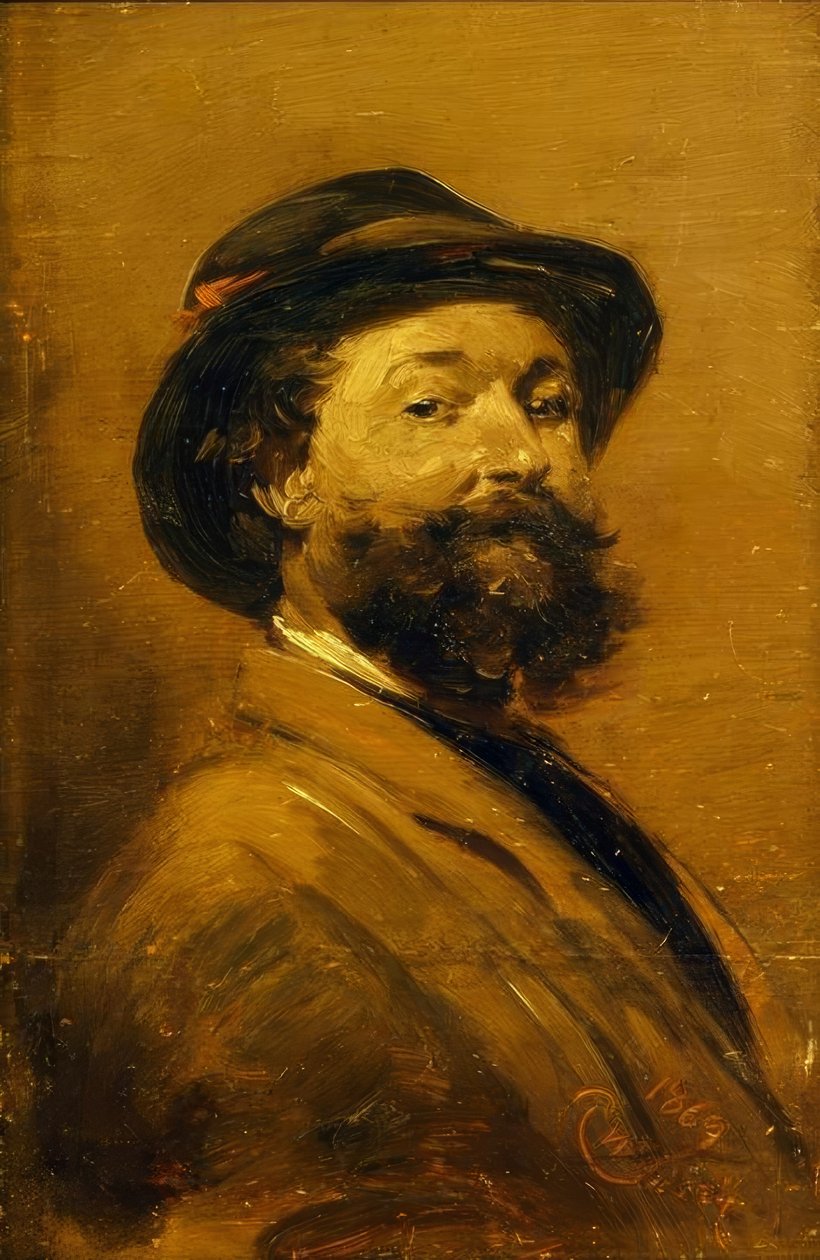 Gri-kahverengi otoportre by Wilhelm Busch