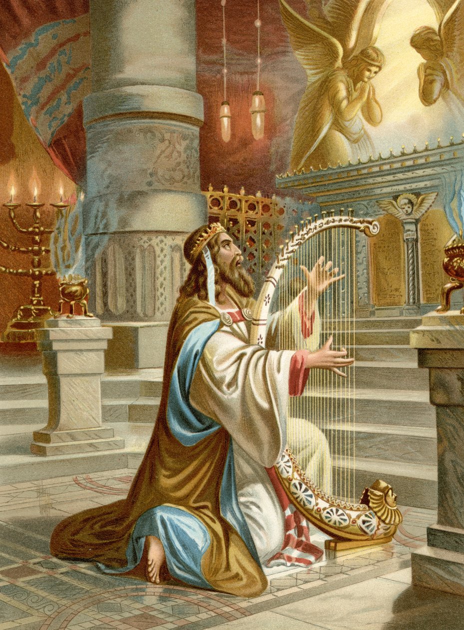 Mezmur yazarı David (renkli taş) by Wilhelm Ebbinghaus