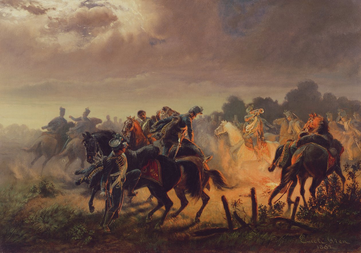 Gece Alarmı, İtalyan Seferinde Hussar karakolu 1848-49, 1862 by Wilhelm Emele