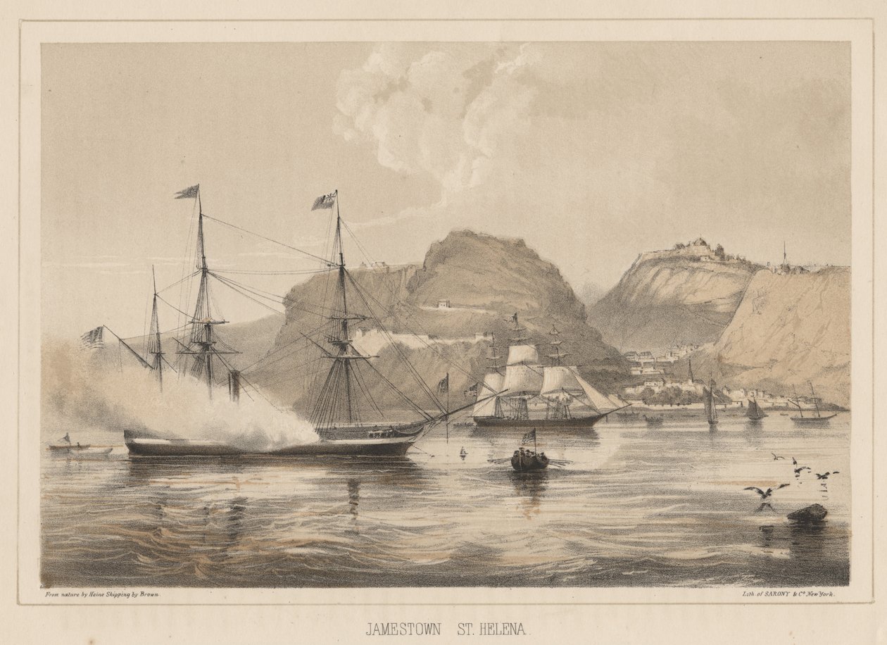 Jamestown, St. Helena, 1855 by Wilhelm Joseph Heine