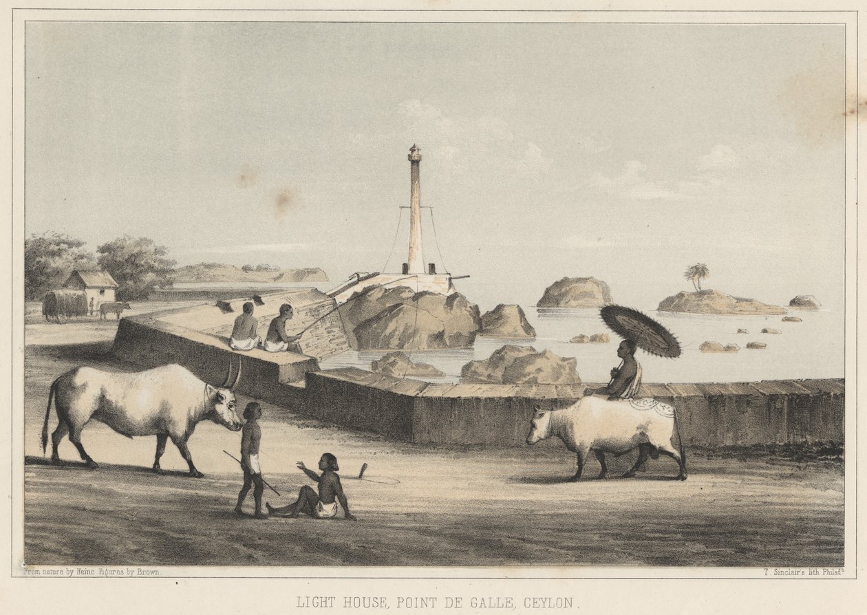 Deniz Feneri, Point de Galle, Seylan, 1855 by Wilhelm Joseph Heine