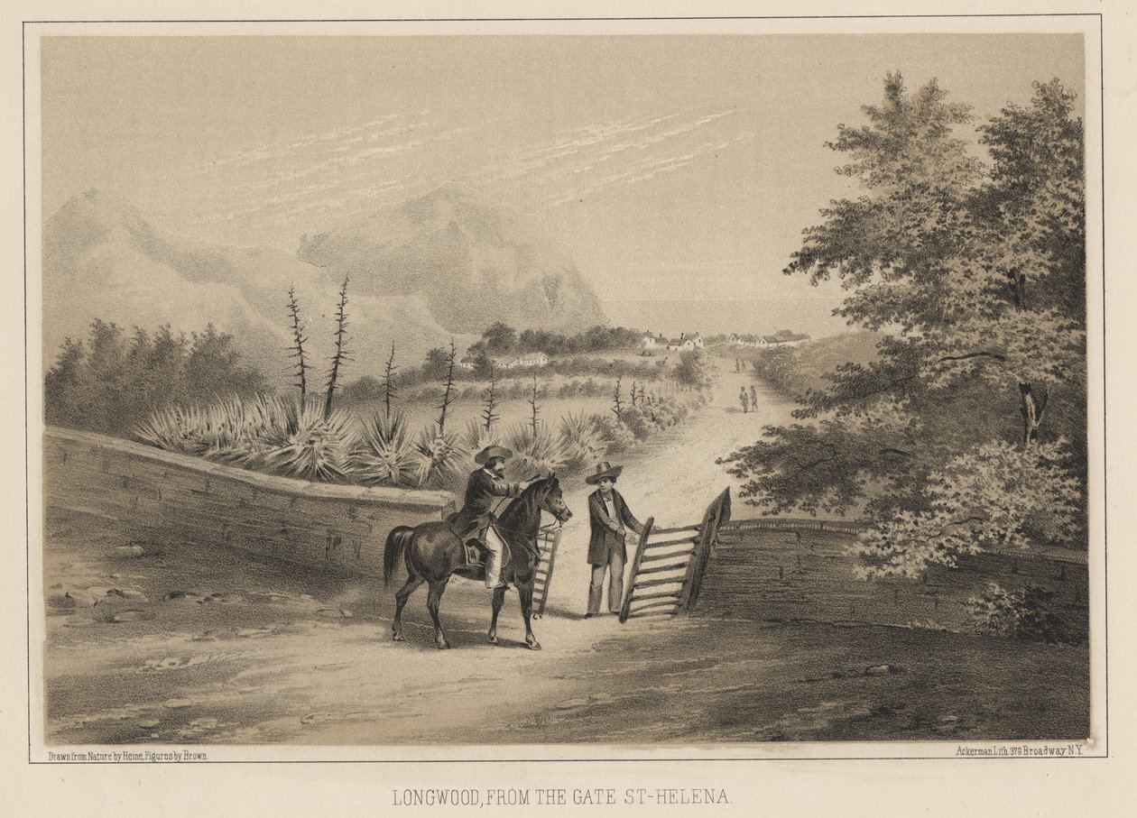 Longwood, Kapıdan, St. Helena, 1855 by Wilhelm Joseph Heine
