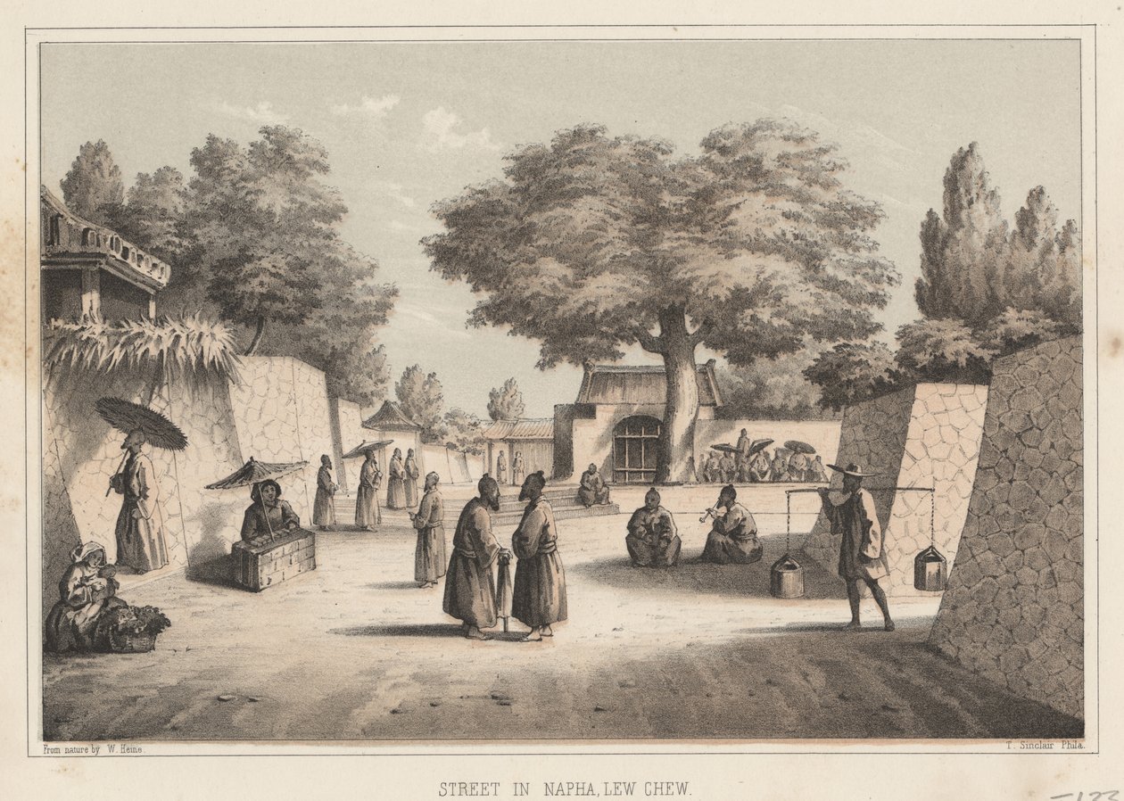 Umuhanda i Napha, Lew Chew, 1855 by Wilhelm Joseph Heine