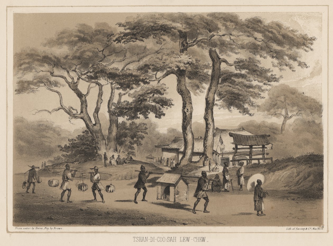 Tashan-di-sioo-co, Lev Chiu, 1855 (litografi) by Wilhelm Joseph Heine