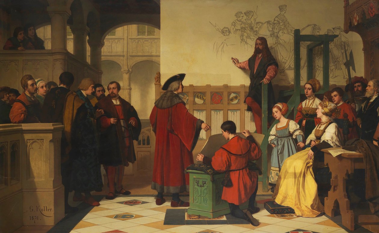 Albrecht Dürer, İmparator Maximilian tarafından ziyaret edildi, 1870. by Wilhelm Koller