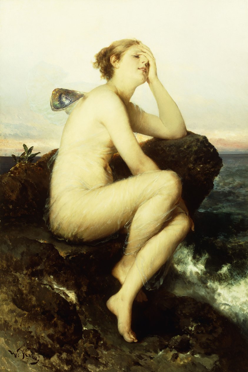 deniz kenarında bir peri, by Wilhelm Kray