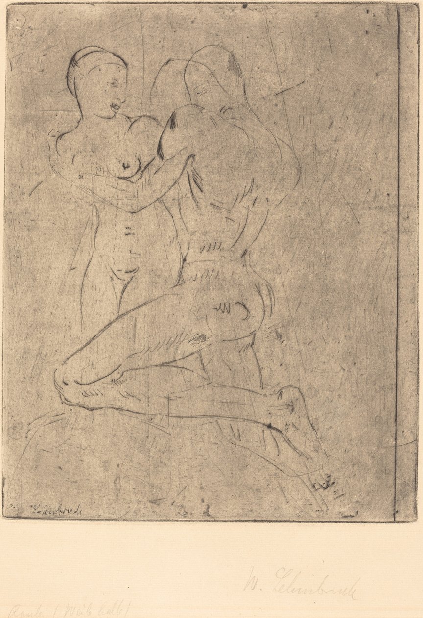 Tecavüz II (soygun II, kadın yarısı) by Wilhelm Lehmbruck