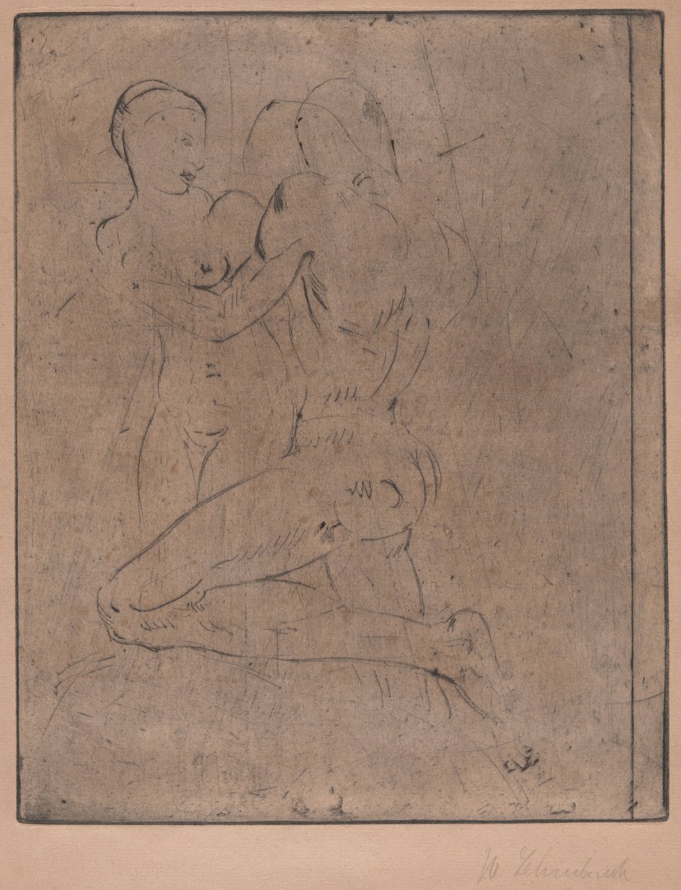 Tecavüz II (soygun II, kadın yarısı) by Wilhelm Lehmbruck