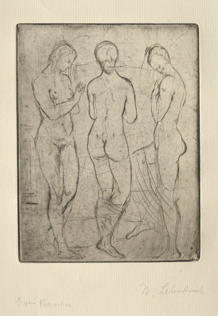 üç kadın by Wilhelm Lehmbruck