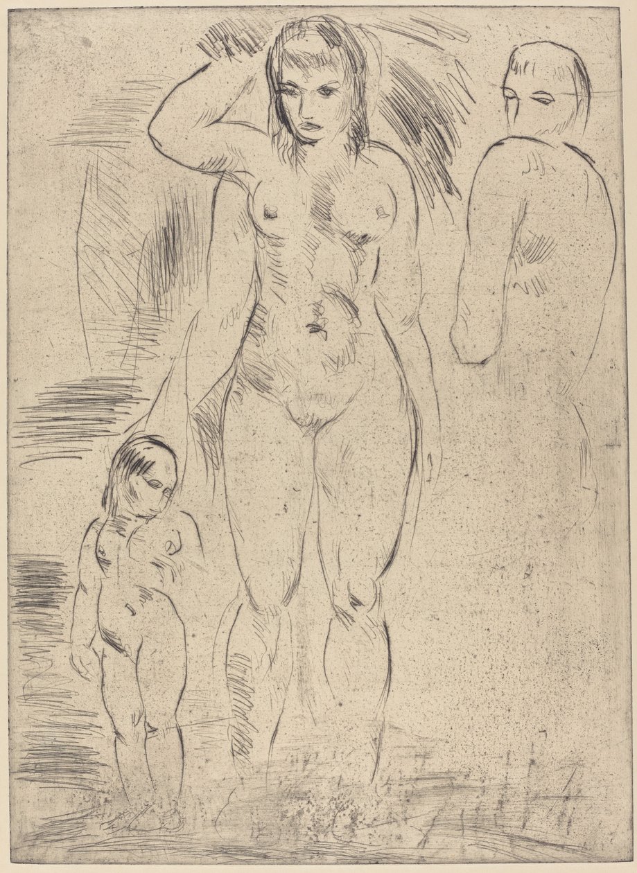 kadın ve çocuk by Wilhelm Lehmbruck