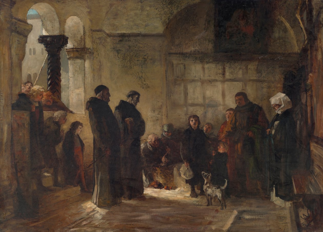 Luther'in manastır okuluna girişi by Wilhelm Lindenschmit der Jüngere