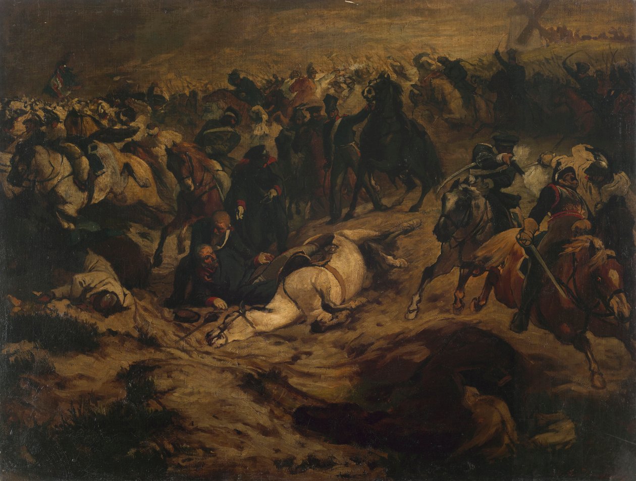 Blücher Ligny yakınlarında yaralandı by Wilhelm Lindenschmit der Jüngere