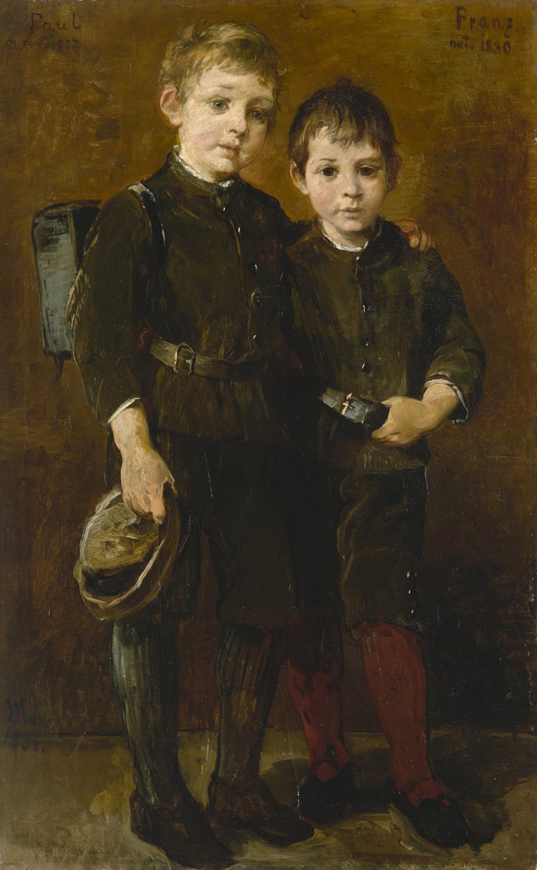Sanatçının oğullarının portresi by Wilhelm Marc