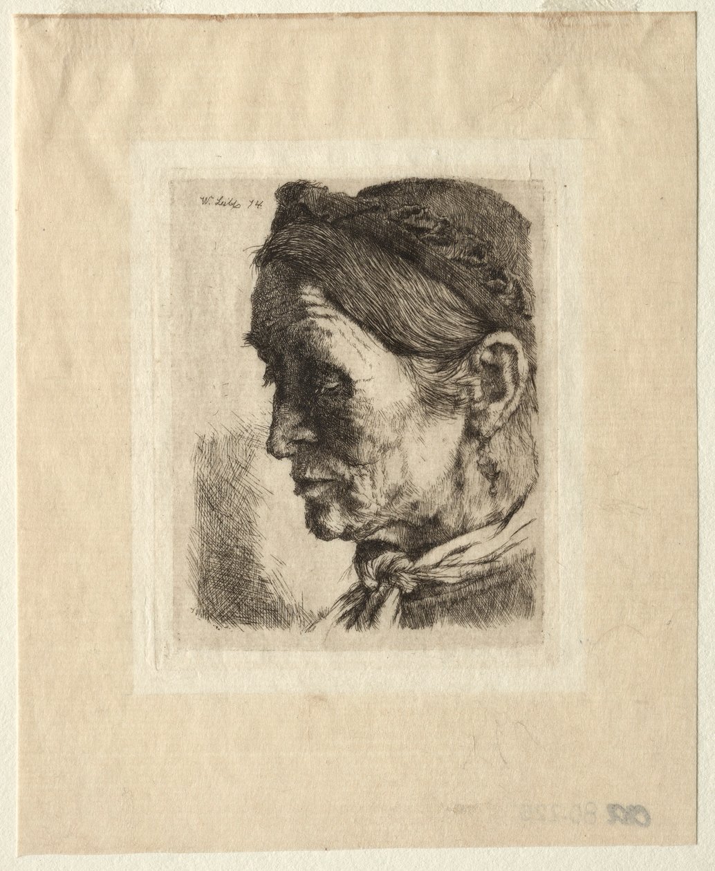 Bir Köylü Kadının Başı, 1874. by Wilhelm Maria Hubertus Leibl