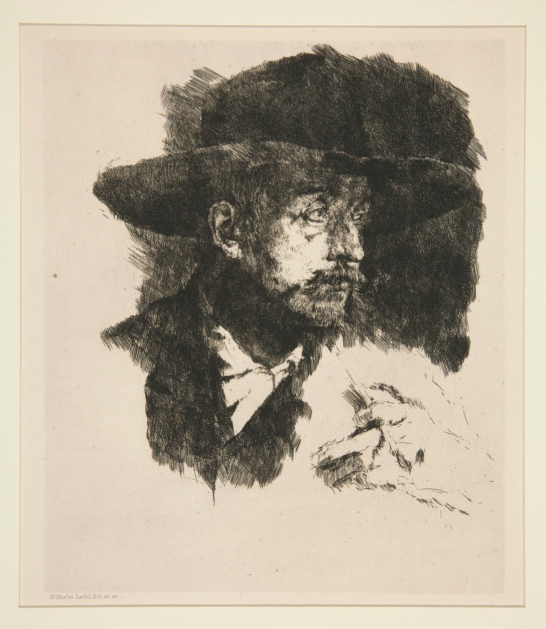 sigara içen by Wilhelm Maria Hubertus Leibl