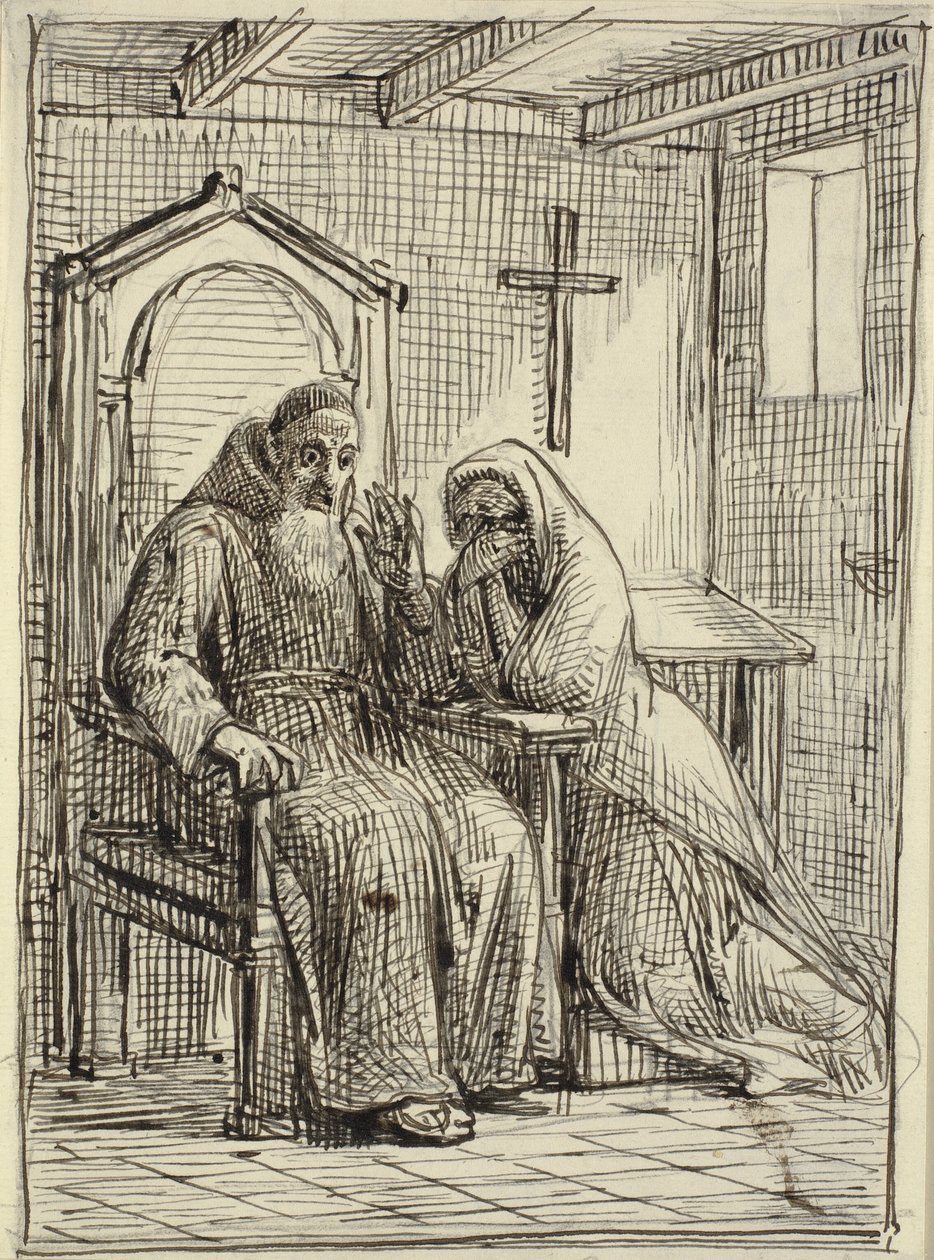 Korkunç itiraf babası by Wilhelm Marstrand
