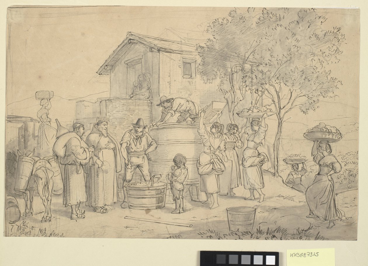 Şarap basılır by Wilhelm Marstrand