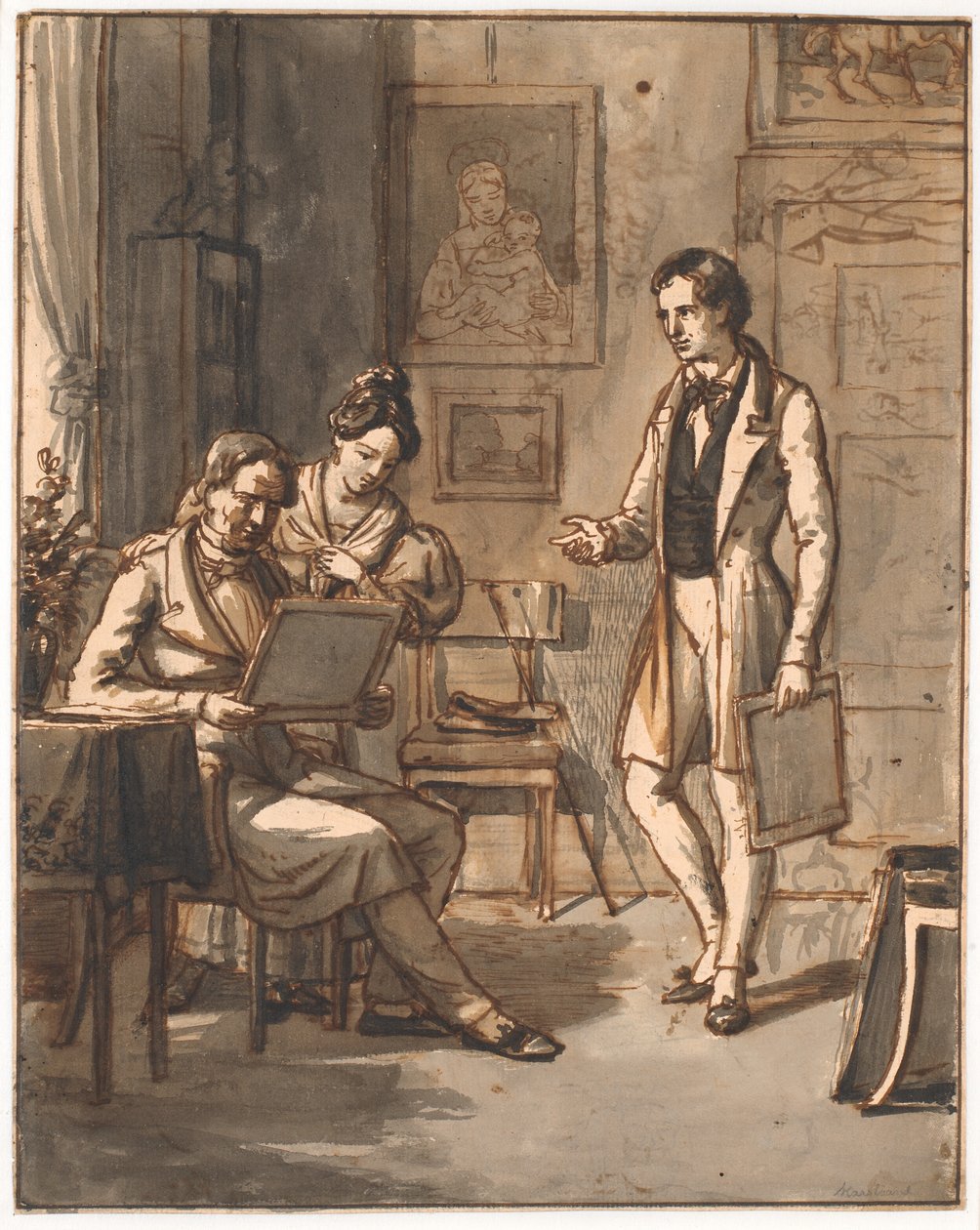 Bir sanat eseri yargılanır by Wilhelm Marstrand